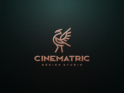 CINEMATRIC DESIGN STUDIO apparellogo artwork birdlogo brand identity busines card cinemalogo cinematric clothinglogo coreldraw crfeative design dragonlogo grid gridlogo illustration logo monolinebird monolinelogo sketch