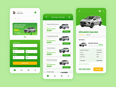 Rent Car App app car rent rent car rent car app ui uidesign uiux