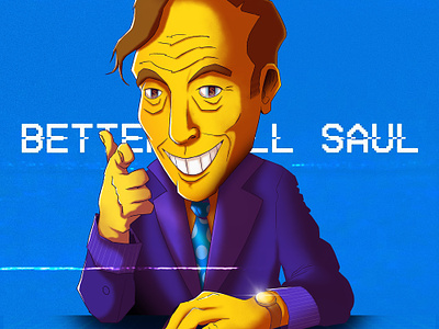 Better Call Saul animation better call saul bob odenkirk breaking bad character art character design dollar florian farhay glitch glitch animation illustration lawyer money netflix saul goodman suit television tv show tv show character vhs