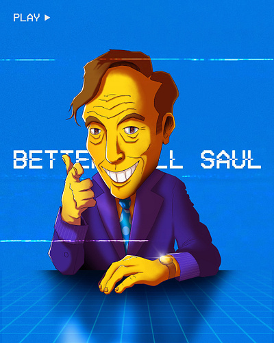 Better Call Saul animation better call saul bob odenkirk breaking bad character art character design dollar florian farhay glitch glitch animation illustration lawyer money netflix saul goodman suit television tv show tv show character vhs