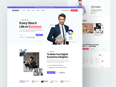 Gencio Marketing & Digital Agency Website Design agency app design branding digital agency footer gencio header illustration it solution landingpage marketing service theme themforest ui ui design ux ux design website website design