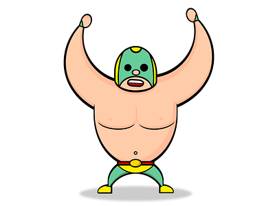 CSS Mexican Wrestler 3 cartoon css css art css drawing css illustration css3 html html5 illustration lucha libre luchador mexican mexico ui vector webdev