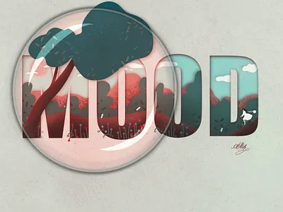 A special mood cut paper lettering lettering illustration letters mood procreate