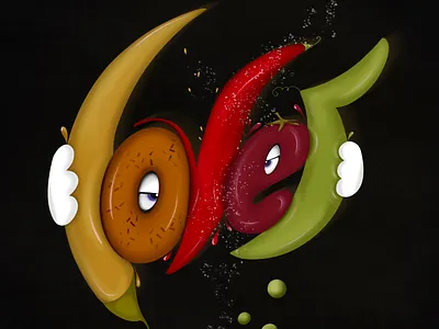 Red Hot Lover food illustration food lettering lettering lettering illustration procreate typography