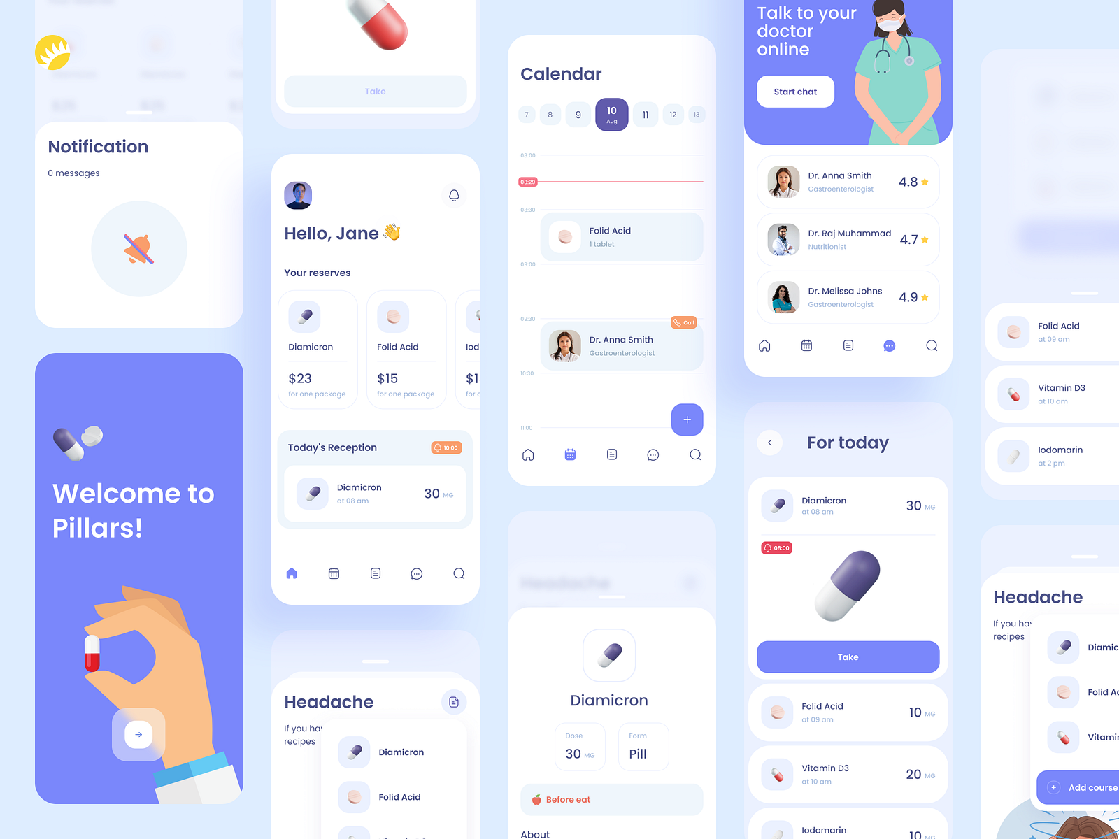 Medical app by Viacheslav Mykhailov for Andersen Design on Dribbble