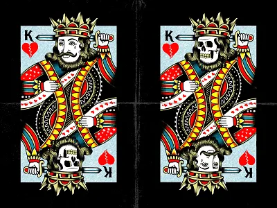Suicide King branding classic design illustration king logo retro skull traditional tattoo vintage