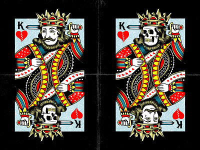 Suicide King branding classic design illustration king logo retro skull traditional tattoo vintage