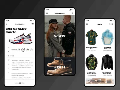 Fashion App Theme UI Design app graphic design illustration typography ui ui design ux
