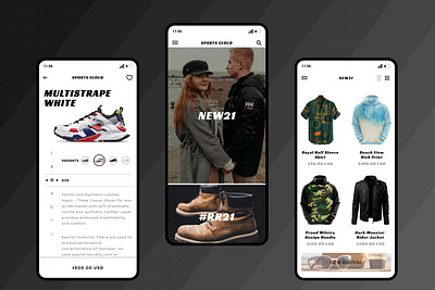 Fashion App Theme UI Design app graphic design illustration typography ui ui design ux