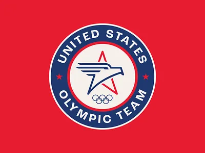 U.S. Olympic Team blue challenge eagle logo olympics patriotic red summer team usa usa white