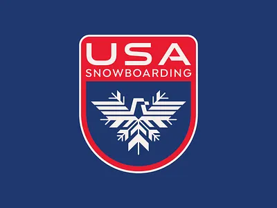 U.S. Snowboarding Team challenge eagle logo olympics patriotic snowboard snowflake usa winter