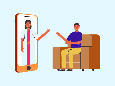 Online Doctor Consultation advise app character consultation design doctor graphic health illustration online vector