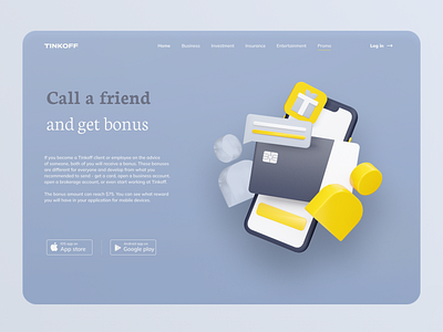 Call a friend 3d illustration 3d 3d art 3d illustration app application bank bonus c4d card colorful creditcard finance fintech friend illustration nft render tinkoff ui ux