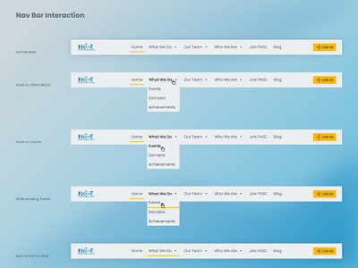 Navigation Bar Interaction for Website dropdown interaction microinteraction nav bar navigation navigation bar ui website