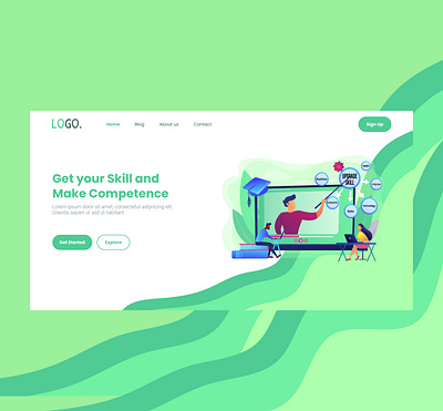 Cource Landingpage graphic design ui