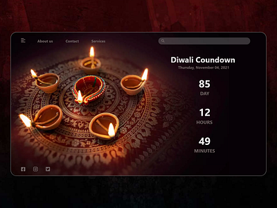 Daily UI Challenge 14/100 014 100dayschallenge banglore branding countdown daily 100 challenge dailyui design diwali festival festivaloflights hindufestival india timer ui uidaily uiuxdesign uiuxdesigner vector web