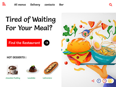 Order Your Food Online 3d animation branding food online templates free graphic design logo motion graphics online food order template order food online template ui