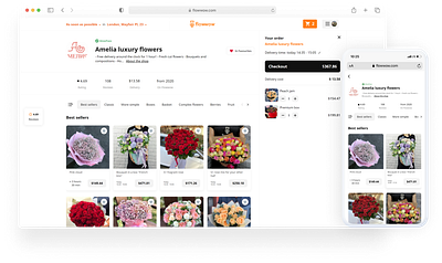 Flowwow Store Page app design