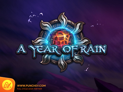 A Year of Rain Logo Design design inspiration game logo game logo art logo design