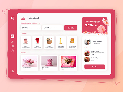 Gift Store: Web App Design adobe xd app design branding clean design design gift gift box gifting gifting app marketplace online shop online store pink shopify shopping shopping app ui ui design web app