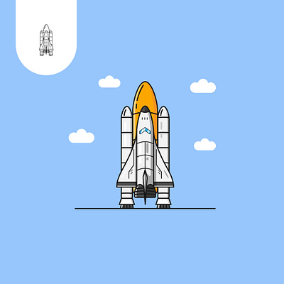 Space Shuttle logo app branding company design icon illustration logo space ui ux vector