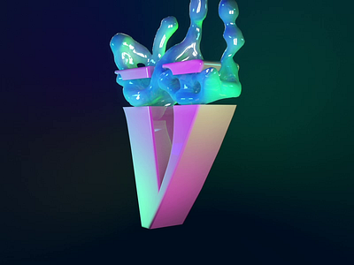 V 36daysoftype 3d 3dart 3dtype aftereffects animation c4d cinema 4d cinema4d design fluid graphic design illustration kinetictypography liquid logo logoanimation motion graphics typeanimation typography