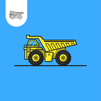 Truck mining logo app branding company design icon illustration logo mining truck ui ux vector
