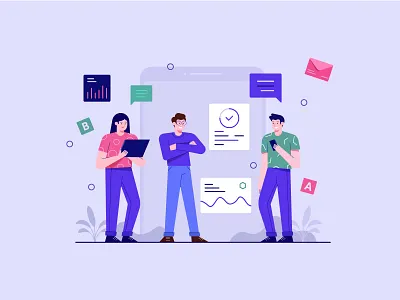 Team Work - Illustration. agency akartha animation branding design dribble illustration ui