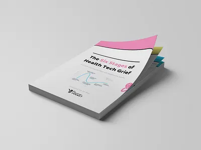 Whitepaper — Out-Of-Pocket Health: 6 Stages of Health Tech Grief bold book booklet branding bright creative design ebook friendly graphic design magazine minimalist presentation print research vibrant whitepaper