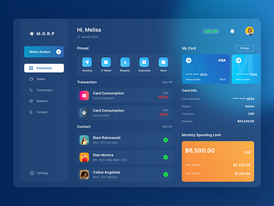 Fintech Dashboard dashboard fianance fintech gradient ios webdesign website