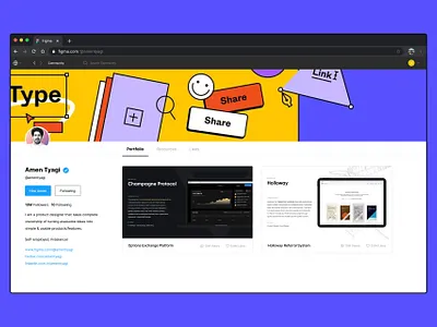 Portfolio Section On Figma - Concept Design design figma portfolio product design ui uidesign uiux