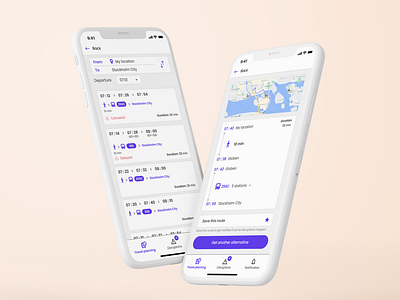 Public transportation mobile app app app design city app destination ios mobile app routes transport app
