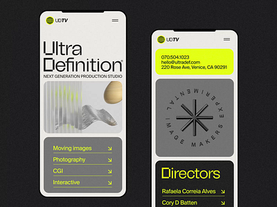 UltraDefinition® Mobile Screens 3d 3d design 3d designer animation animator interaction design interface ios mobile ui ux web web design website