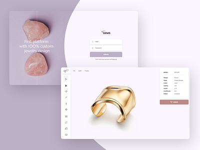 Gems app branding design logo ui ux web webdesign website