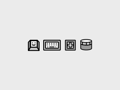 Mechanical Keyboard App Illustrations cartoon design flat flat design icon icon design icon set icons illustration keyboard logo logo design mechanical keyboard minimal minimalistic ui icons ui illustrations vector