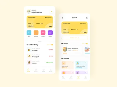 Digital Wallet App💸 app design banking branding digital app digital banking digital wallet investment mobile mobile app mobile design money money manager shares stocks ui design uiux wallet wallet app