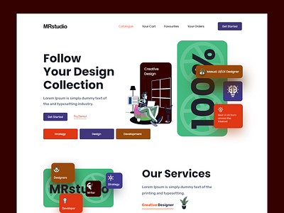 MRstudio Agency website landing page design homepage landing landing page landingpage web web design website