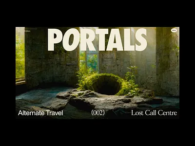 Portals Travel – (002) Lost Call Centre ai art direction branding concept design exploration future illustration layout logo midjourney minimal minimalist styletile travel typography ui user interface website website design