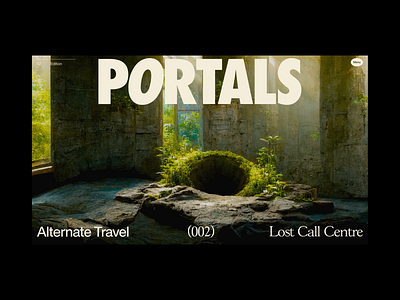 Portals Travel – (002) Lost Call Centre ai art direction branding concept design exploration future illustration layout logo midjourney minimal minimalist styletile travel typography ui user interface website website design