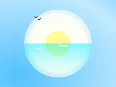 Sea illustration color colour design designer dribbble figma illustration illustration in figma instagram logo minimal minimal illustration sea sea illustration