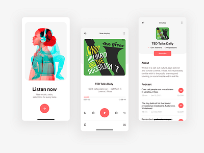 Podcast App app design ios mobile music app player podcast app podcasts ui