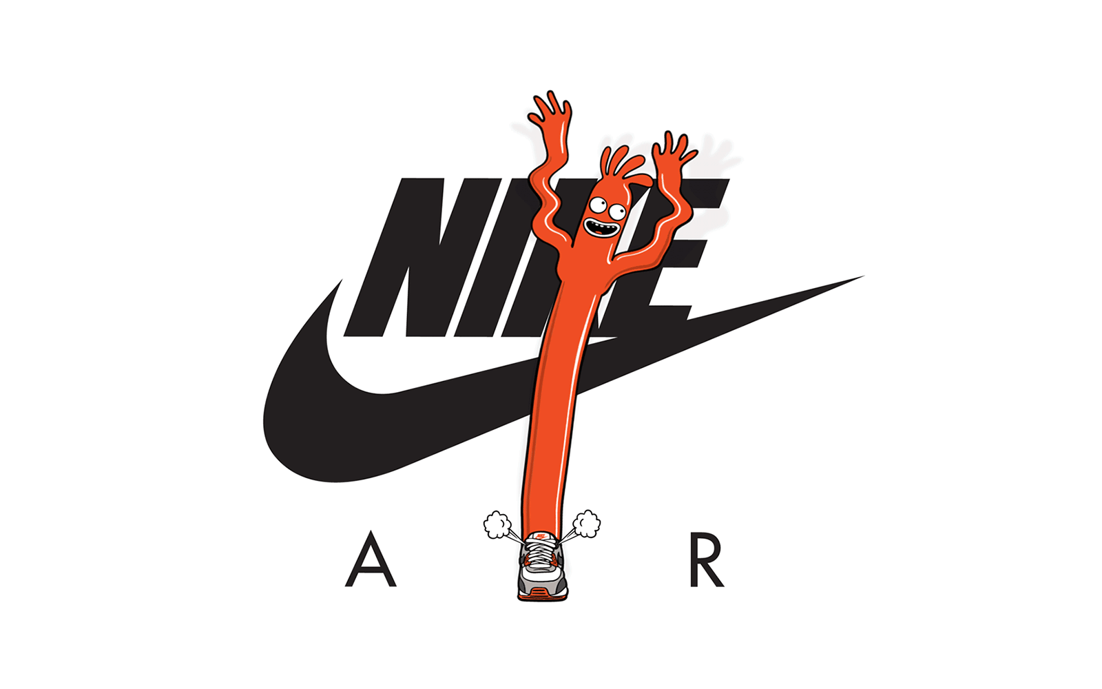 Nike Air Apparel air apparel branding character illustration inflatable nike tshirt vector