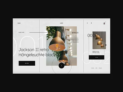 #106 - Concept shots concept design ecommerce flat homepage lamp light lighting minimalism product store ui ux web webdesign website