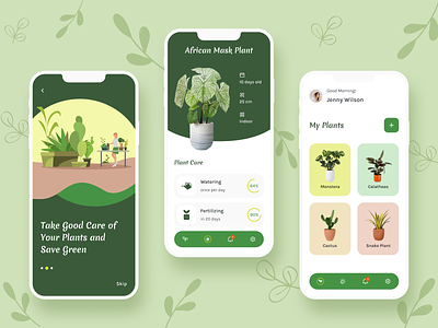 Plant Care App design mobile ui ux
