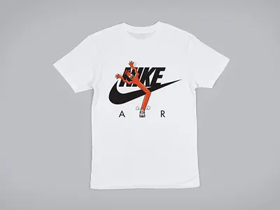 Nike Air apparel branding character illustration inflatable nike tshirt vector