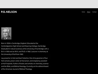 P.G Nelson — About design grid illustration layout logo minimal poster type ui website