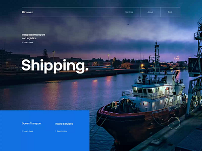 Binvost - Web Design for Logistic Company animation clean clear design colors landing landing page logistic logistic company minimal motion motion graphics scroll ui ui design ux design web web design