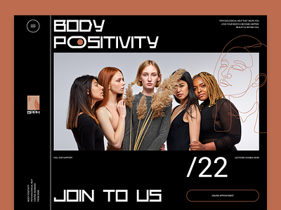 Women's Help Center black body bodypositivity design graphic design landing trend ui uiux ux web wonem