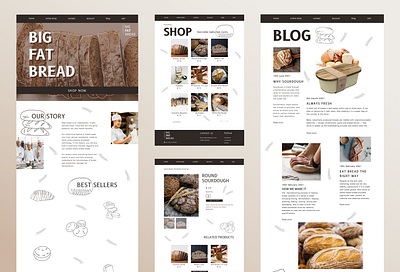 Craft Bakery UI branding design illustration logo ui ux vector visual web design