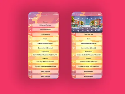 Calendar - Daily UI 38 38 app calender calender ui daily ui daily ui 38 design festival india ui ui design uiux challenges website